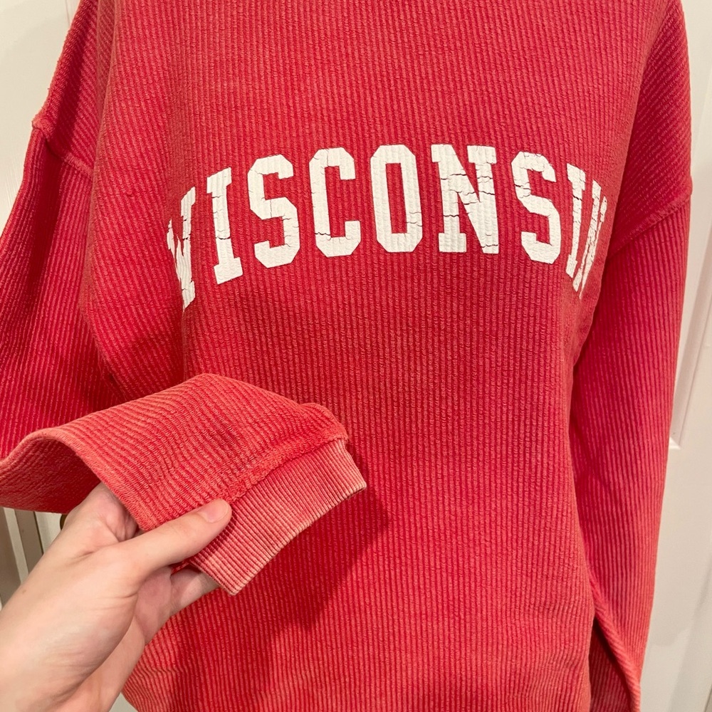 Wisconsin Red Ribbed Sweater - Picture 3 of 7